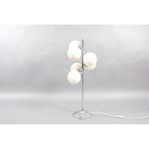 Vintage Chrom und Glas Tischlampe aus Temde, Deutschland 1979