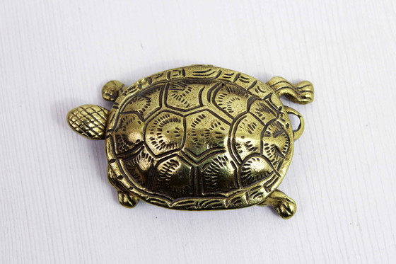 Image 1 of Aschenbecher Schildkröte Aus Messing, England 1960