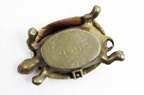 Image 1 of Aschenbecher Schildkröte Aus Messing, England 1960