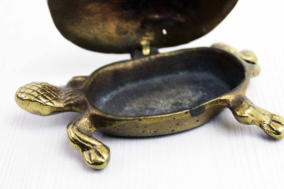Image 1 of Aschenbecher Schildkröte Aus Messing, England 1960