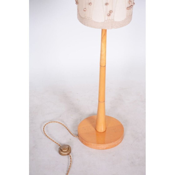 Image 1 of Vintage Stehlampe aus Buchenholz, Tschechoslowakei 1950