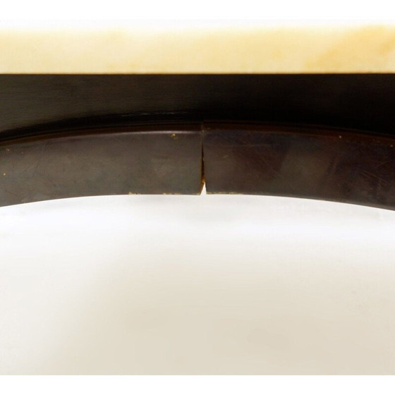 Image 1 of Vintage Couchtisch mit gebogenen Beinen und Marmorplatte