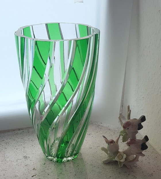 Image 1 of Vase aus geschliffenem Kristallglas von Joh. Oertel