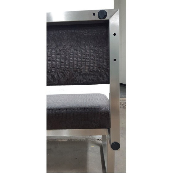 Image 1 of Vintage-Sofa aus Skai-Leder und Crocro-Druck