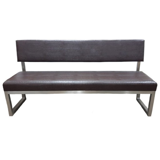 Vintage-Sofa aus Skai-Leder und Crocro-Druck