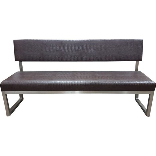 Vintage-Sofa aus Skai-Leder und Crocro-Druck