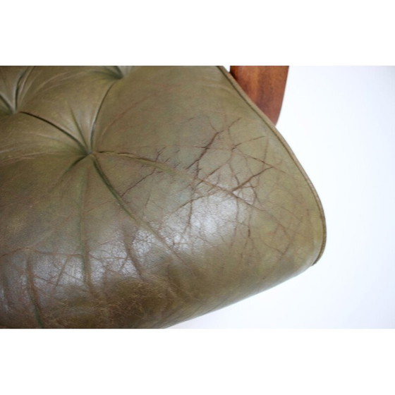 Image 1 of Vintage-Sessel mit Lederfußstütze Schweden