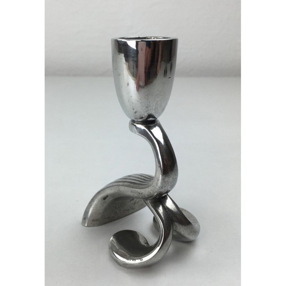 Image 1 of Vintage Art Deco Kerzenständer von Just Andersen, Dänemark 1930er Jahre
