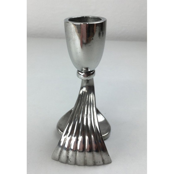 Image 1 of Vintage Art Deco Kerzenständer von Just Andersen, Dänemark 1930er Jahre