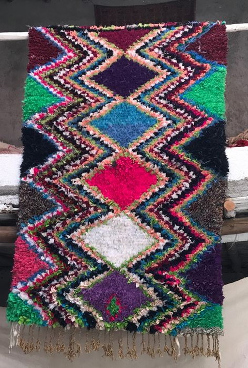 Original Boucharouite-Teppich aus Marokko