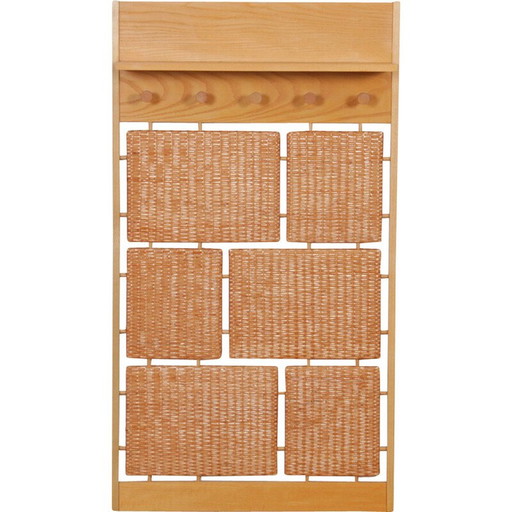 Vintage Rattan-Garderobe für Uluv, Tschechoslowakei 1960