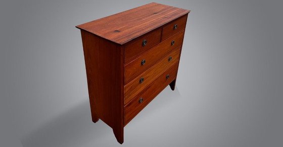 Image 1 of Refurbished Vintage Kommode Schubladen massivem Wenge Holz Pickfords LTD