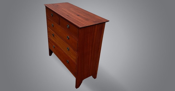 Image 1 of Refurbished Vintage Kommode Schubladen massivem Wenge Holz Pickfords LTD