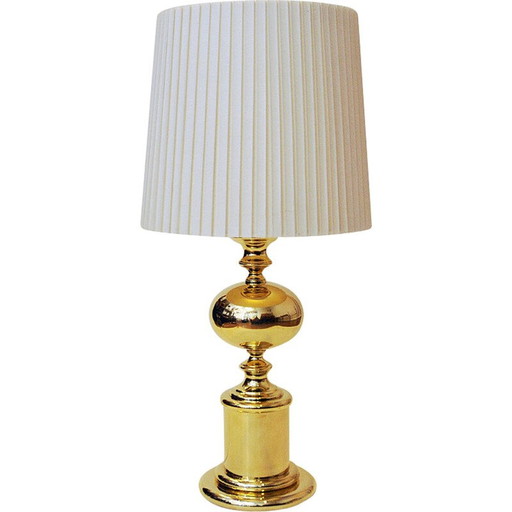 Mid Century Messing Tischlampe von Enco, Schweden 1960er Jahre