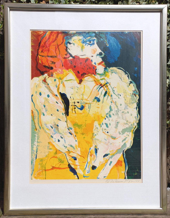 Image 1 of Kees van Bohemen - Frau mit Fuchs, Siebdruck (groß)