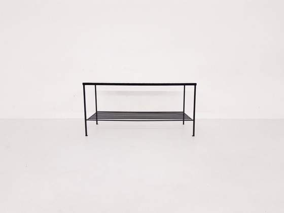 Image 1 of Minimalistischer Couchtisch aus Metall und Glas aus der Mitte des Jahrhunderts