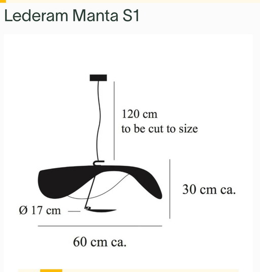 Catellani & Smith Hängeleuchte Lederam Manta S1