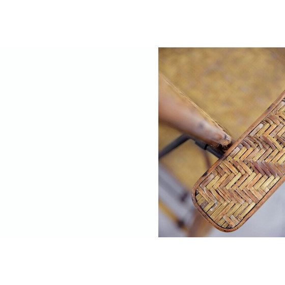 Image 1 of Vintage Bauhaus Rattansessel mit Ottomane von Erich Dieckmann, 1930er Jahre