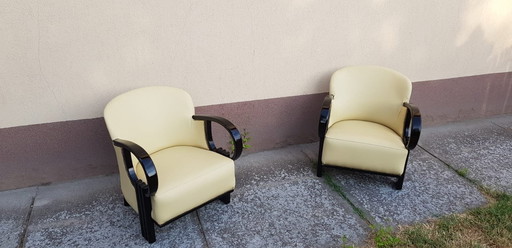 2x Art Deco Sessel