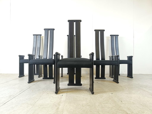 6x Post modern dining chairs