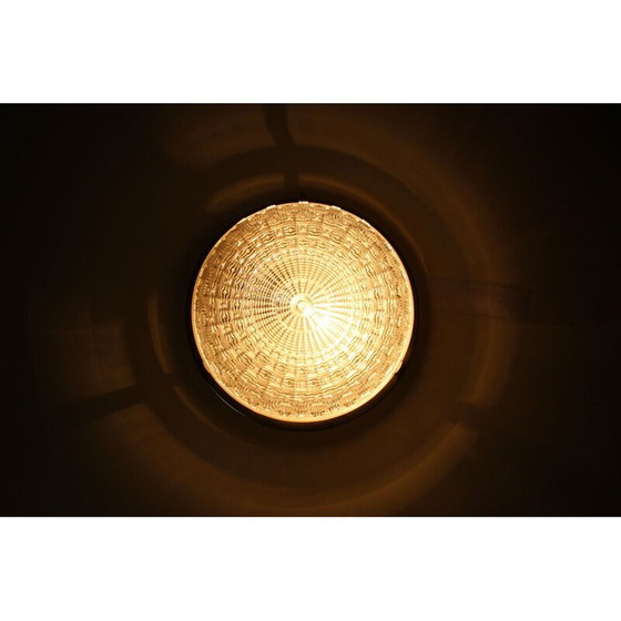 Image 1 of Vintage Deckenleuchte aus Chromstahl und Glas von Pokrok Žilina, Tschechoslowakei 1970