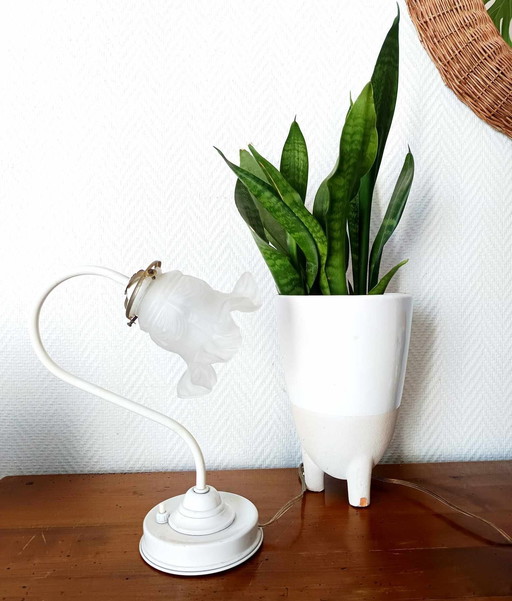 Art Deco Schwanenhals Lampe