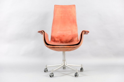 Roter Mid-Century Tulip Sessel von Preben Fabricius & Jørgen Kastholm für Kill International 