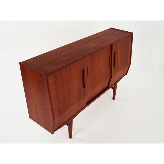 Image 1 of Altes dänisches Teakholz-Highboard, 1980er Jahre