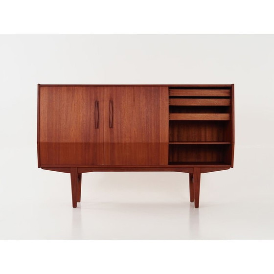 Image 1 of Altes dänisches Teakholz-Highboard, 1980er Jahre