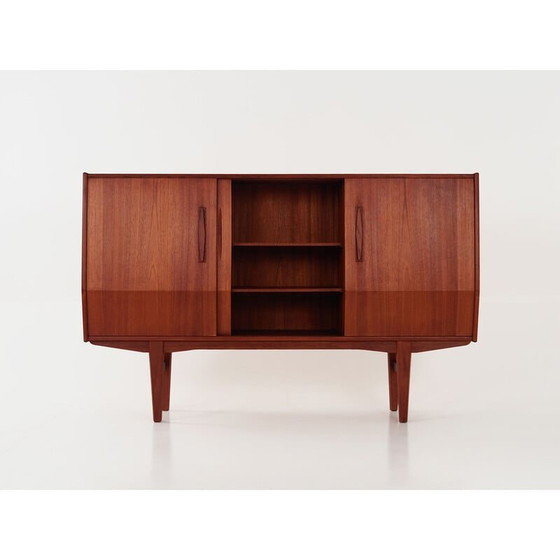 Image 1 of Altes dänisches Teakholz-Highboard, 1980er Jahre