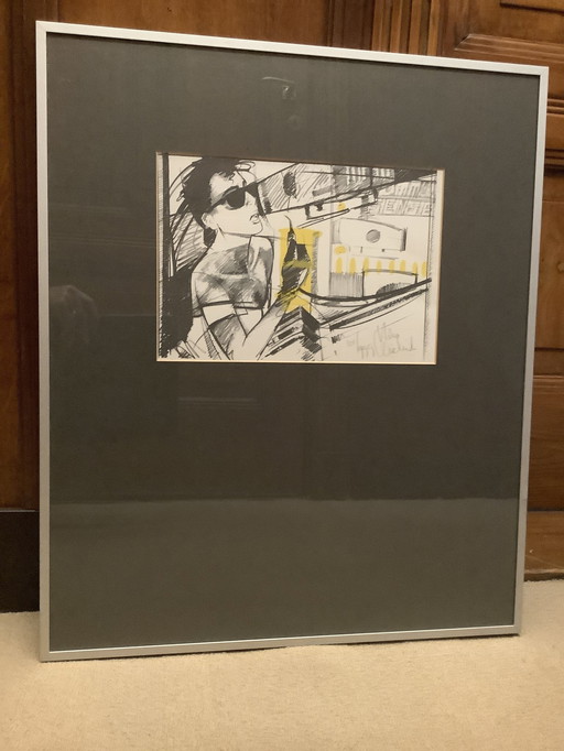 Kleine Lithographie von Nico Vrielink