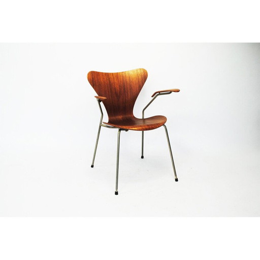 Alter Teakholzstuhl von Arne Jacobsen für Fritz Hansen