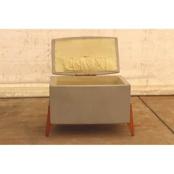 Image 1 of Vintage Kunstleder Fußstütze, Tschechoslowakei 1980er Jahre