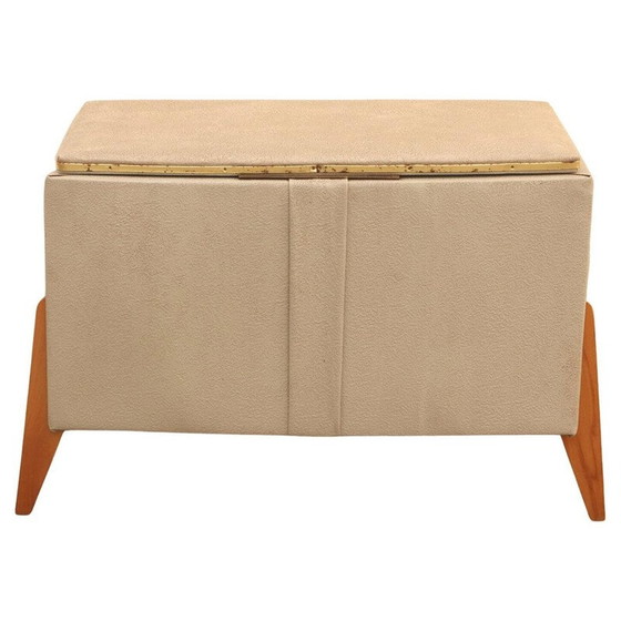 Image 1 of Vintage Kunstleder Fußstütze, Tschechoslowakei 1980er Jahre