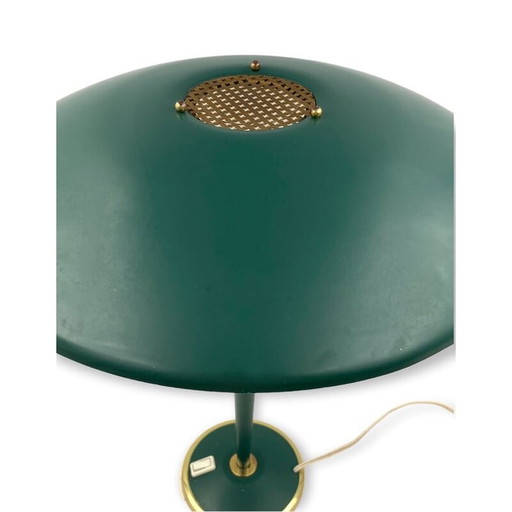 Vintage petrolgrüne Tischlampe, Frankreich 1960er Jahre