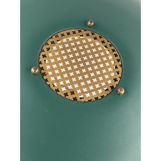 Image 1 of Vintage petrolgrüne Tischlampe, Frankreich 1960er Jahre