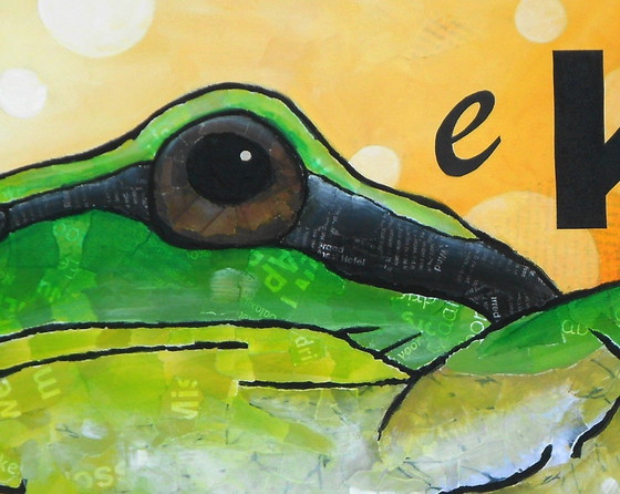 Image 1 of Gewagtes Gemälde eines Frosches - Erica Muizer