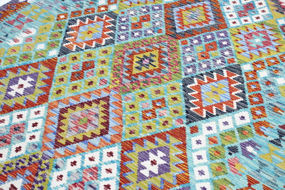 Image 1 of Original Old Style Kelim Afghan 247 X 178 Cm Top Zustand