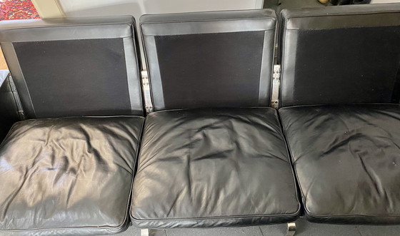 Image 1 of Reproduktion Pk31-3 Schwarzes Ledersofa