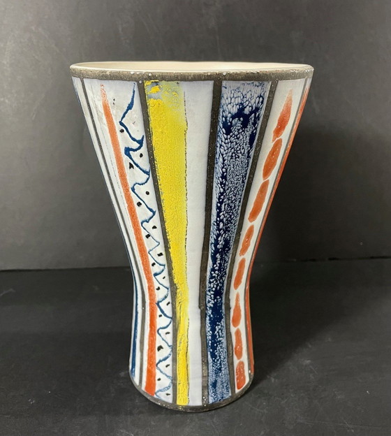 Image 1 of Vase Aus Steingut Von Roger Capron In Vallauris