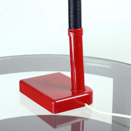 Image 1 of Rote Space Age Tischlampe aus Kunststoff, Ungarn 1960