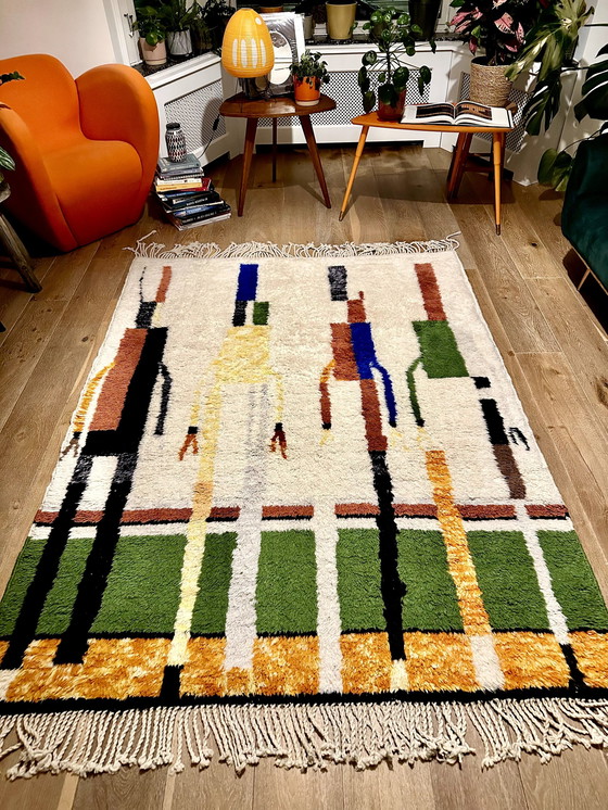 Image 1 of Marokkanisch Abstrakt Vintage Mid-Century Designteppich