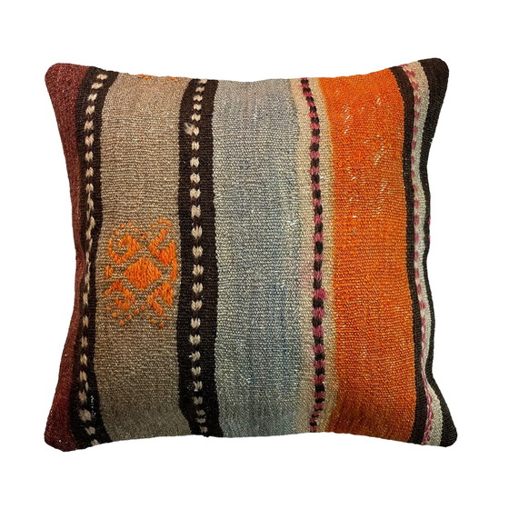 Image 1 of Türkischer Vintage-Kilim-Kissenbezug, 45 x 45 cm