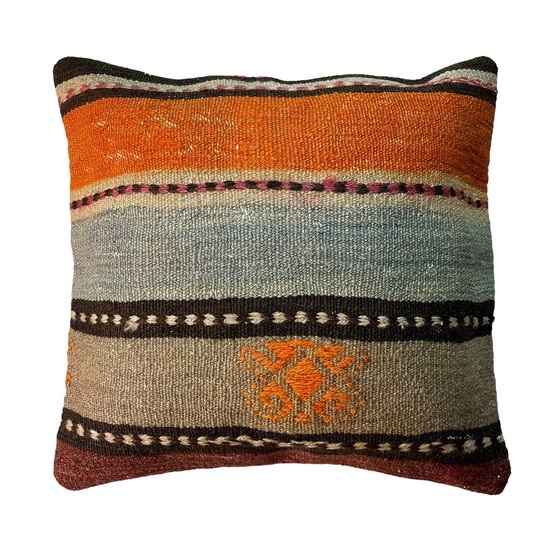 Image 1 of Türkischer Vintage-Kilim-Kissenbezug, 45 x 45 cm