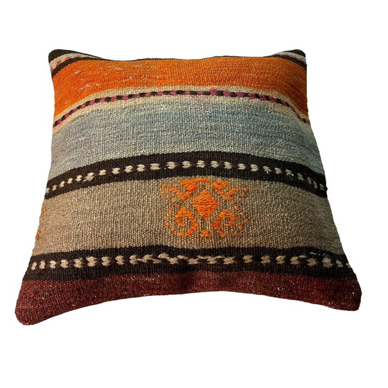 Image 1 of Türkischer Vintage-Kilim-Kissenbezug, 45 x 45 cm