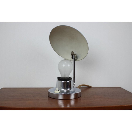 Image 1 of Vintage Bauhaus Messing Tischlampe, Tschechoslowakei 1930
