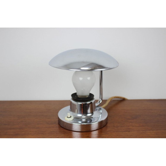 Image 1 of Vintage Bauhaus Messing Tischlampe, Tschechoslowakei 1930