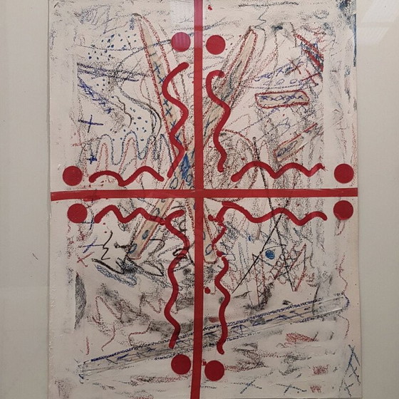 Image 1 of Abstraktes Gemälde von Johan Desimpele, 1949