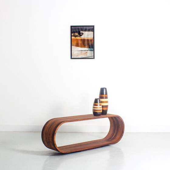 Image 1 of Vintage-TV-Schrank aus geschwungenem Nussbaumholz