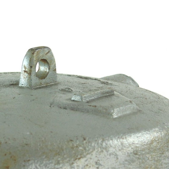 Image 1 of Industrielle Deckenleuchte aus Metall und Glas, Tschechoslowakei 1950